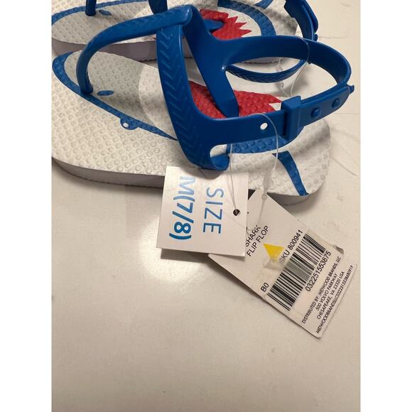 NWT Tropic Sun Toddler Shark Flip Flops 7/8 - Picture 6 of 8